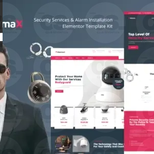 Alarmax – Security Services & Alarm Installation Elementor Template Kit