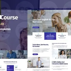 Inglis – Language Course WordPress Elementor Template Kit