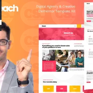 Reach – Digital Agency & Creative Elementor Template Kit