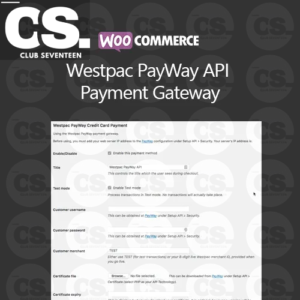 WooCommerce Westpac PayWay API Payment Gateway