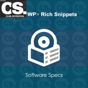 WP Rich Snippets Software Specs