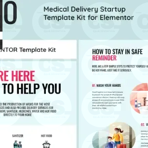 MEDO – Medical Delivery Startup Elementor Template Kit