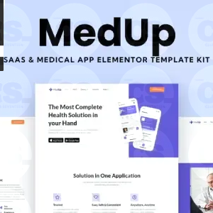 MedUp – Medical SaaS Elementor Template Kit