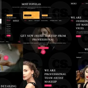 Meki – Artist Makeup Business Services Elementor Template Kit