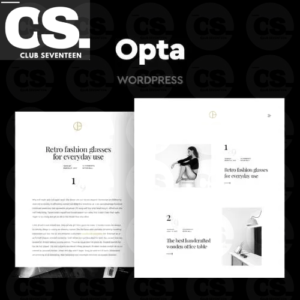 Opta Minimal Portfolio and Photography Theme