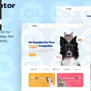 Pupi – Pet Shop & Pet Supplies Elementor Template Kit