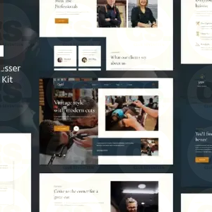 Quiff – Barbershop & Hairdresser Elementor Template Kit