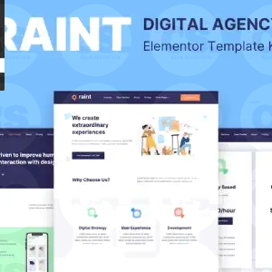 Raint – Digital Agency Elementor Template Kit