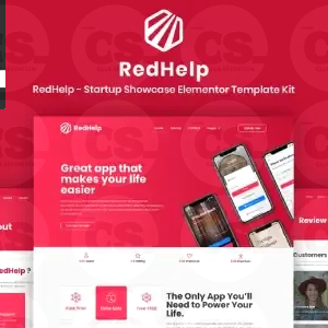 RedHelp – Startup Showcase Elementor Template Kit