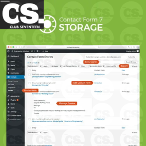 Storage for Contact Form CF7