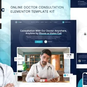 Holadoc – Online Doctor Consultation Elementor Template Kit