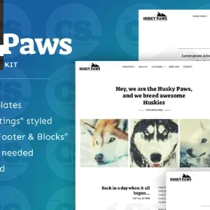 HuskyPaws – Dog Breeder Elementor Template Kit