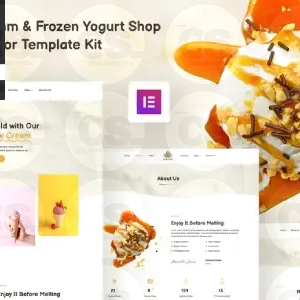 Icelab – Ice Cream & Frozen Yogurt Shop Elementor Template Kit