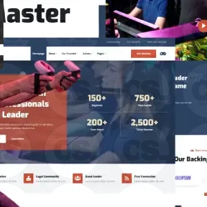 Master – Esport Team & Gaming Community Elementor Template Kit